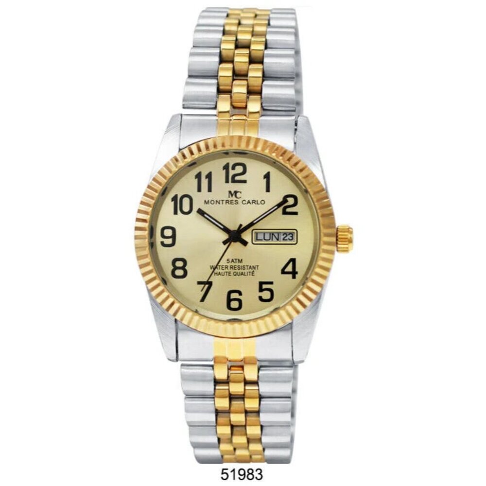Montres Carlo Men's Watch 51983, Easy Reader, Date